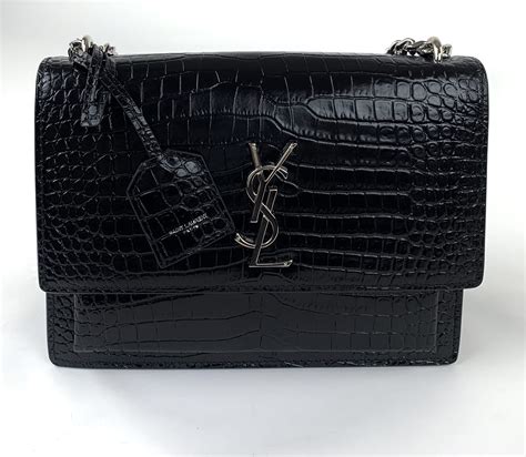 ysl book bag crocodile